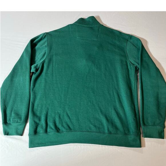 CHAPS Everyday Fleece Men's Size XL, Quarter Zip Rain Forest Green NWT - Picture 2 of 7